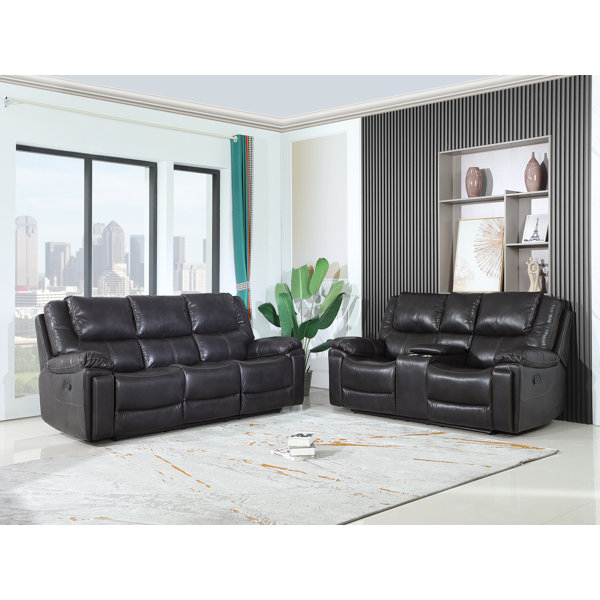 Hokku Designs Dorothie 2 - Piece Faux Leather Living Room Set | Wayfair